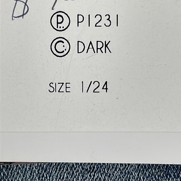 Insane Gene NWT Jeans Mid-Rise Skinny Dark Blue Denim Exposed Buttons Size 1 /24 - Picture 8 of 13